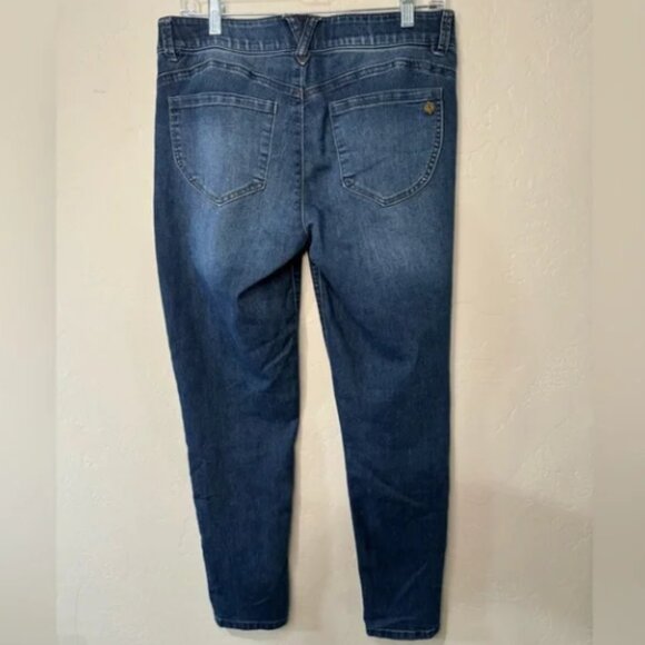 Democracy Jeans Ab Solution Skinny Mid Rise Dark Wash Stretch Denim SZ 8/29 - Picture 3 of 13